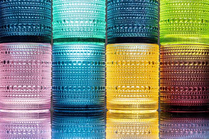 Have you seen this beaded glassware at restaurants? Of course you have.