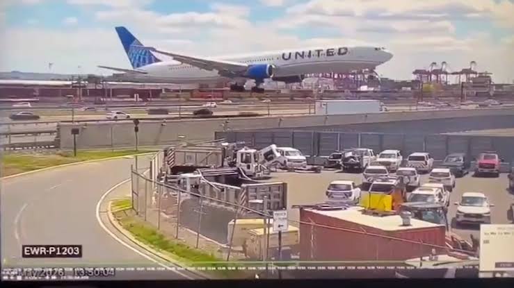 New video shows view from Newark Airport as United jet hits truck on NJ Turnpike
