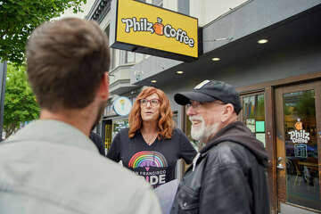 ‘A big slap in the face’: San Francisco protesters rally at Philz over Pride flags