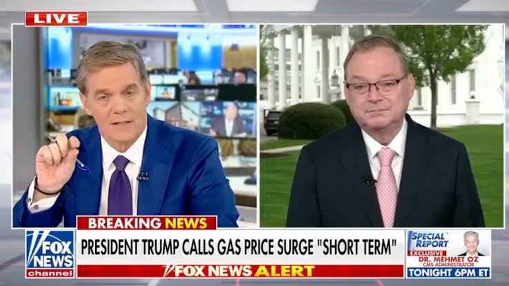 Fox News Host Cuts Off Trump’s Economy Director After He Blames Biden for Soaring Gas Prices