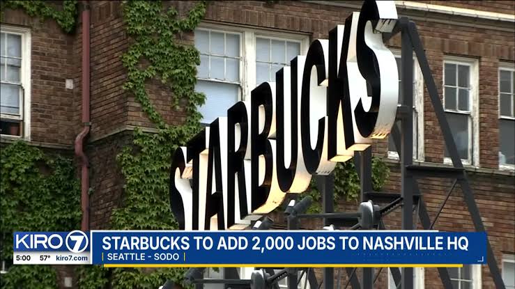 Starbucks announces new Nashville headquarters, will add or relocate 2,000 jobs