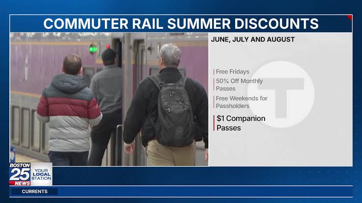 MBTA announces free Fridays, half‑price commuter rail passes for busy summer travel season
