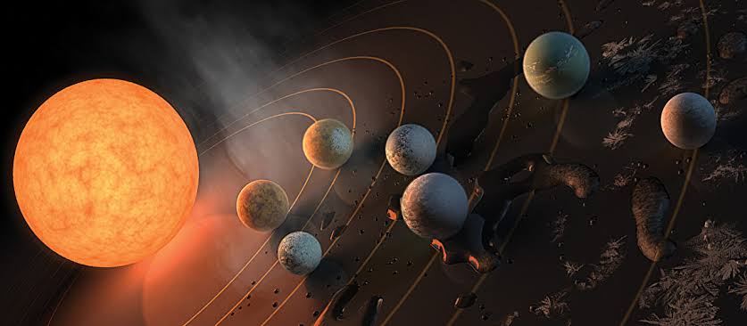 Between eternal night and day, the faces of two cousins of Earth