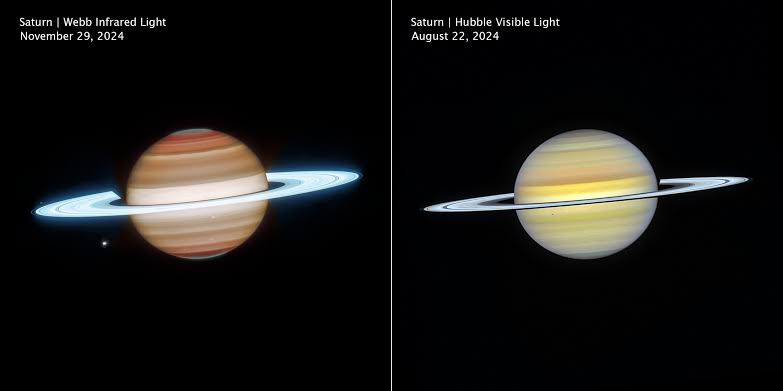Webb & Hubble capture new views of Saturn
