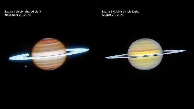 Incredible new NASA images reveal Saturn in a new light — and it's all thanks to a telescope team-up from Webb and Hubble