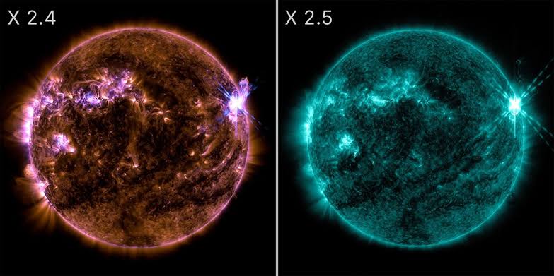 Sun Releases 2 Strong Solar Flares