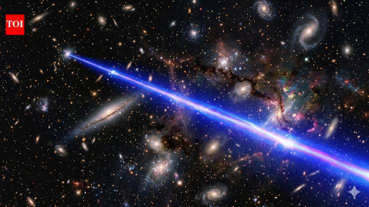 Astronomers detect mega-laser beam signal from 8 billion light-years away