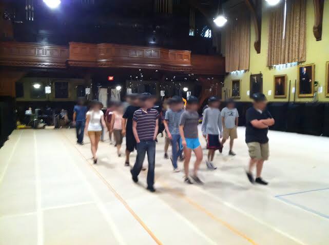 Studying the emergence of leaders in moving crowds of pedestrians