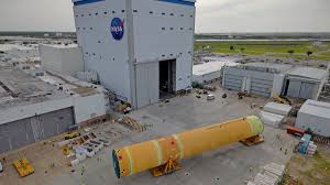 NASA rolls out Artemis 3 SLS rocket's huge core stage to gear up for 2027 launch (photo)