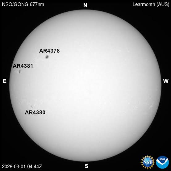 Sun activity archive for March 2026