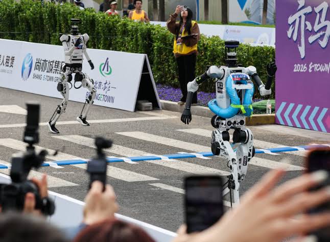 Humanoid robot wins Beijing half-marathon, defeating the human world record