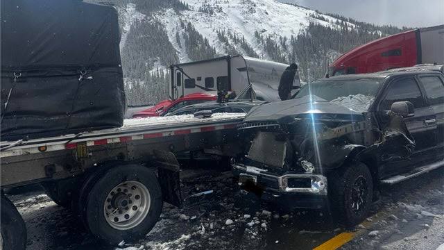 Colorado pileup involving more than 75 crashed vehicles on snowy eastbound I-70 results in major closure