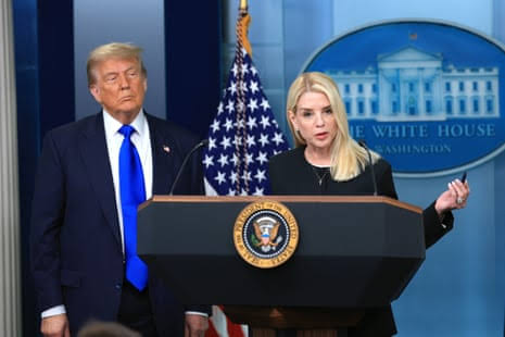 Trump accused of running ‘misogynistic administration’ after Bondi dismissal