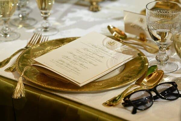 See the Menu for the British Royal State Dinner