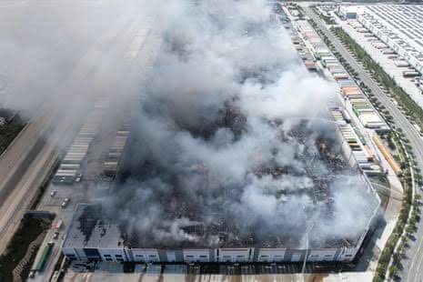 Worker who allegedly set fire to California warehouse compares self to Luigi Mangione