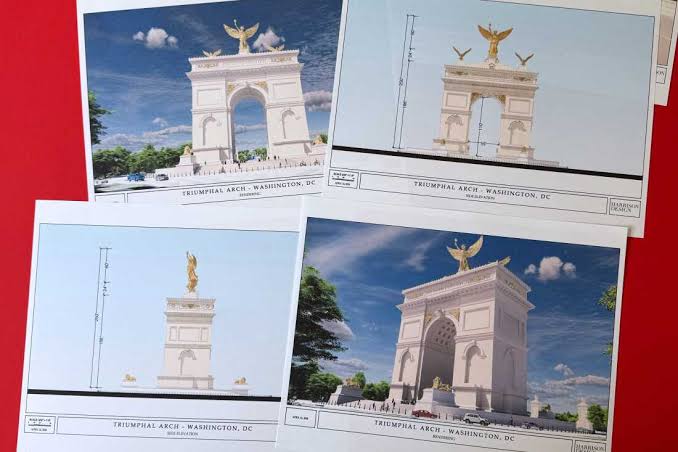 Trump touts newly released plans for D.C. triumphal arch