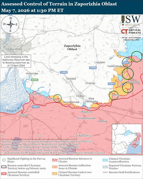 Russian Offensive Campaign Assessment, May 7, 2026