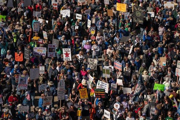 ‘No Kings’ Protests Decry Trump and His Agenda